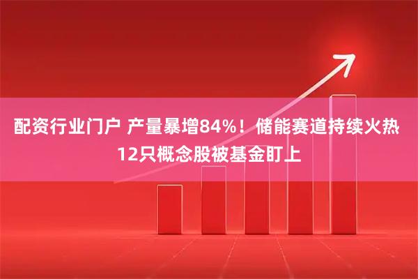 配资行业门户 产量暴增84%！储能赛道持续火热 12只概念股被基金盯上
